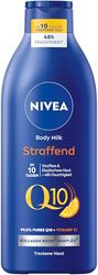 NIVEA Q10 Lait corporel raffermissant, pour une peau plus ferme et une meilleure élasticité en 10 jours, crème pour le corps avec 99,5% Q10, vitamine C et agréable parfum d'orange (400 ml)