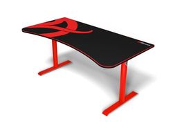 Arozzi Arena Gaming Desk Large - Red, Mesa Gaming roja con Alfombrilla Full Surface, Escritorio Gamer 160x82 cm con gestión de Cables, Cesta de Malla y Estructura Robusta, hasta 80 kg