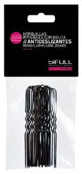 BIFULL fourches Invisibles antidérapantes Bronze 63 mm 20 unités, Noir, Estandar