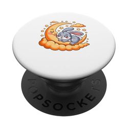Crescent Moon Clouds Conejo Conejito Conejos PopSockets PopGrip Adhesivo