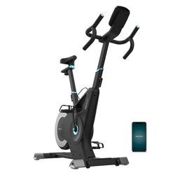 Cecotec Bicicleta Estática de Resistencia de Aire y Magnética DrumFit Indoor Eolo. APP y Pantalla LED, Volante de Inercia 6Kg, Soporte Dispositivos y Botella, Pulsómetro Banda Pectoral, 6 Kg