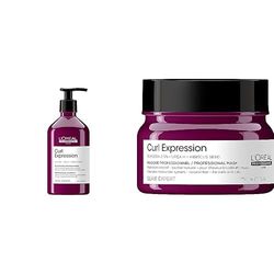 L’Oréal Professionnel Kit Shampoo + Maschera Professionale, Per Tutti i Tipi di Ricci, Idratazione Intensa per Capelli Ricci e Voluminosi, Arricchito con Glicerina, Curl Expression, 500 ml + 250ml