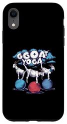 Carcasa para iPhone XR Funny Goat Yoga Mantener el equilibrio en el aire