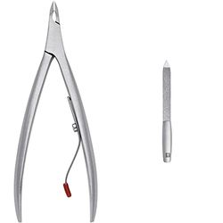 Zwilling - Twinox - Pince à cuticules - 10 cm & 88326-131 - Lime à ongles saphir - Acier inoxydable - Mat - 13 cm