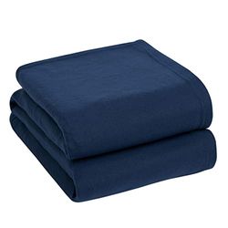 Dreamscene Coperta in pile caldo e morbido, di lusso, 150 x 200 cm, colore: blu navy