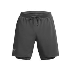 Under Armour Uomo UA Launch 7'' 2-in-1 Short, Pantaloncini Palestra Uomo, Shorts Uomo Elasticizzati in 4 Direzioni, Pantaloncini Uomo Sportivi Comodi e Traspiranti
