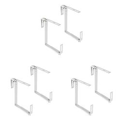 XCLOU Scatola porta fiori senza foratura - Porta scatola da balcone con gancio bianco e supporto 18,5x4,5x17 cm (Confezione da 3)