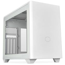 Cooler Master MasterBox NR200P V2 Case PC Mini ITX bianco - Pannello Laterale Vetro, Layout GPU Verticale, Cavo Riser PCIe 4.0 x16, Accesso Senza Attrezzi, Ventola PWM 120mm, USB 3.2 Gen 2x2 Type-C