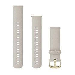 Garmin Bracelet à changement rapide de 18 mm pour Venu 2S/3S, Vivoactive 4S, Vivomove 3S, Legacy Hero Rey/Captain Marvel, Forerunner 255S/265S, beige