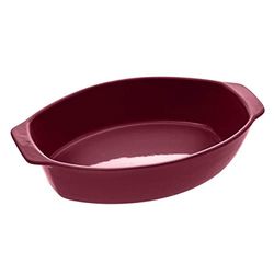 5five - piatto ovale in ceramica 39 x 24 rosso