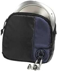 Hama CD-speler tas voor Discman en 3 cd's (met kabeluitgang en riemlus) zwart/blauw