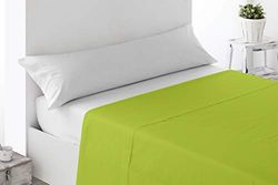 Miracle Home Lençol de cima 270 x 173, algodão 50% poliéster, pistácio, cama 135