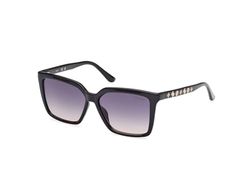 GUESS Womens GUESS GU0009901B55 DAMES UV BESCHERMDE INJECTED ZONNEBRIL zonnebril, glanzend zwart, 55 mm, Zwart, 55MM