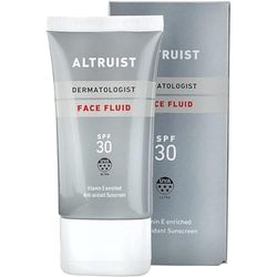 Altruist Líquido dermatólogo de protección solar SPF 30 - Protección superior UVA de 5 estrellas por el Dr. Andrew Birnie, protección facial antioxidante premium - 50 ml