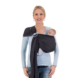 Hoppediz® Ring-Sling con guía de uso (idioma español no garantizado) London noir-gris