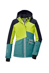 killtec Bambine e ragazze Giacca da sci/giacca funzionale con cappuccio e paraneve KSW 405 GRLS SKI JCKT, dunkelmint, 152, 42092-000