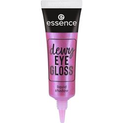 essence dewy EYE GLOSS flytande skugga, ögonskugga, nr 02, röd, mjukgörande, strålande fräsch, vegansk, nanopartiklar fri, utan parfym, oljefri, 1-pack (8 ml)