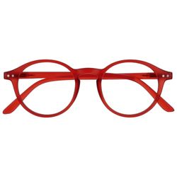 OPULIZE REY Gafas de Lectura - Montura Redonda Retro - Rojo Mate - Hombre Mujer - Bisagras de Muelle - R56-Z - +2.00