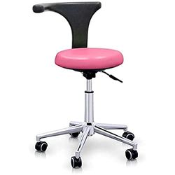 QUIRUMED Tabouret avec Dossier Ergonomique Professionnel Rose