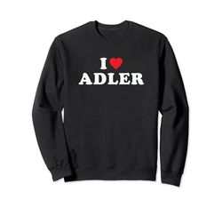 Regalo per il nome Adler, I Heart Adler I Love Adler Felpa