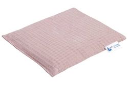 Kersenstenen kussen korrelkussen groot warmtekussen 500g rechthoek 20x25cm eco natuur 100% Katoenen Wafel Medi Partners warmte + koudetherapie massagetherapie (Lichtroze)