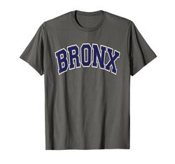 Bronx Arched Dark Blue Text Maglietta