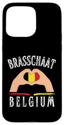 Belgium Flag Heart Brasschaat City Custodia per iPhone 15 Pro Max