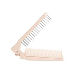 PLIC BEAUTY - Peigne Brosse à Cheveux Pliable- Accessoire de Beauté Compact et Pratique - Idéal pour le Voyage - Couleur Beige - Design Ergonomique - Convient à Tous Types de Cheveux.