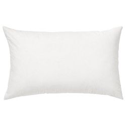 Anka fjäder kudde kudde innerkudde W30cm (12") x L50cm (20") Vitt