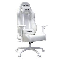 Anda Seat Soft Kitty Chaise Gaming Pro - Fauteuil Gamer Ergonomique en Cuir avec Support Nuque et Coussin Lombaire, Fauteuil Gaming Confortable pour Bureau et Jeux Vidéo, Blanc