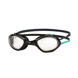 Zoggs Tiger Blue Swimming Goggles Unisex-Adult, Black/Turquoise/Clear