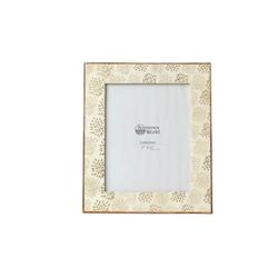 Romimex Gouden fotolijst van beenderhout, 28 x 33 x 2 cm