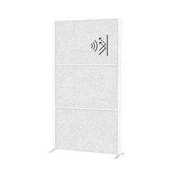 Maul Skiljevägg Akustisk Maulconnecto 180 x 100 cm, Rumsavdelare För Kontor Och Skrivbord, Fristående Rumsavskiljare Med Stativ, Perfekt Som insynsskydd Och Ljudisolering, Allergivänlig Fleece