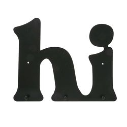 BOLTZE 2048777 Porte-manteau mural en fer avec inscription « I » en noir, 2 x 38 x 30 cm