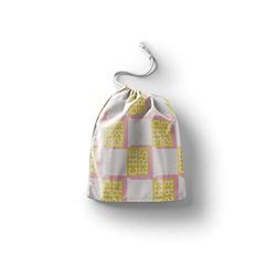Bonamaison Imprimé Sacs de Coton avec Cordon, Sac D'Épicerie, Sac À Provisions, Réutilisables, Écologique, Pliable, Taille: 40x50 Cm