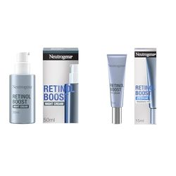Neutrogena Smooth and Glow Duo Retinol Bundle | Neutrogena Retinol Boost Night Cream 50ml + Neutrogena Retinol Boost Eye Cream 15ml