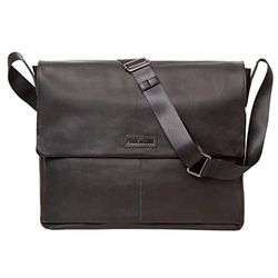 Pride and Soul Urban 47532 Shoulder Bag for 12 Inch Laptops Genuine Leather for Office and Leisure/Shoulder Bag Approx. 30 x 38 x 8 cm Black, Black, ca. 30 x 38 x 8 cm, Urban Shoulder Bag