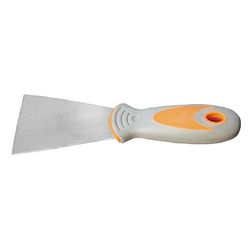 Spatule en acier inoxydable avec manche bi-matière de 40 mm, idéale pour mélanger, retourner et servir des aliments.