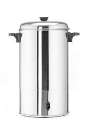 HENDI Percolateur à café, paroi simple, bac à filtre intégré, robinet non drip, pour café moulu grossièrement, pas de filtre en papier nécessaire, 10L, 230V, 1500W, 387x275x(H)530mm, inox 18/0