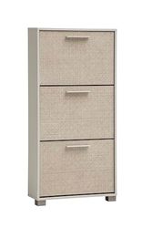 Schildmeyer Edno 159987 Meuble à Chaussures Beige crème/Canasta 59,8 x 19,5 x 124 cm