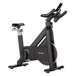 YESOUL, Bicicletta statica collegata Xiaomi YS-BC1, App inclusa, cinghia trasmissione silenziosa, colore nero lucido