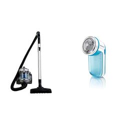 Amazon Basics Aspirateur cylindrique sans sac, 1,5L, 700 W [classe énergétique A] + Philips GC026/00 Rasoir Anti-Bouloche/Anti-Peluche