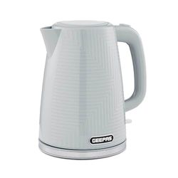 GEEPAS 1.7L Cordless Electric Kettle | Textured Premium Kettle with 360° Rotational Base | Concealed Heating Otter Control | Space Saving Cord Storage LED Indicator | 2 Year Warranty 3000W Opus Grey