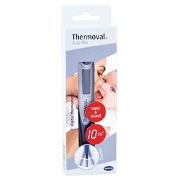 Thermoval kids flex digitale koortsthermometer, flexibele meetpunt, waterdicht, zachte meting, 1 stuks