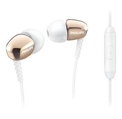 PHILIPS SHE3905GD/00 Cuffie In-Ear con Microfono, Oro