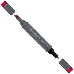 Sketch Marqueur Graphix Rouge cadmium, pointe double japonaise 1-7 mm et pointe fine 1 mm, couleurs brillantes, encre à séchage rapide, sans odeur et imperméable