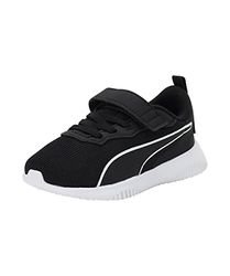 PUMA Unisex Baby Flyer Flex AC INF Sneaker, White Black, 4 UK Child