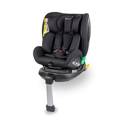 Bebeconfort EvolveFix Plus i-Size, Silla Coche 360, 0-12 Años, 40-150 cm, Silla Coche ISOFIX, Reposacabezas 10 pos., 4 pos. Reclinadas, Protección Lateral, Tejidos Alto Rendimiento, Black Mist