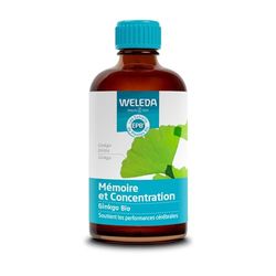 WELEDA - EPB® Ginkgo Bio - Mémoire et concentration - Soutient les performances cérébrales - Complément Alimentaire Naturel - Bio** - Vegan*** - 100 ml