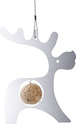 Wedo 2058554 Mangiatoia per Uccelli Rudibird, Argento
